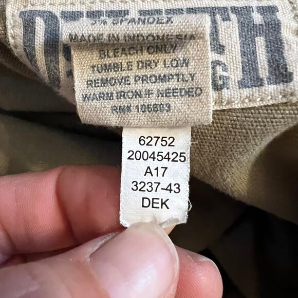 Duluth Trading Pants Mens 36 X34 Flex Fire Hose Relaxed Fit Chino Beige Tan - Picture 9 of 13